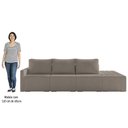 Ver imagem 5 de Sofá Ilha Modular com Puff para Sala Living 342cm Georgia K04 Bouclê Bege Escuro - Mpozenato