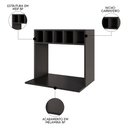 Ver imagem 3 de Suporte Micro-ondas Forno Armário Aéreo com Adega 60cm Lótus M24 Preto - Mpozenato