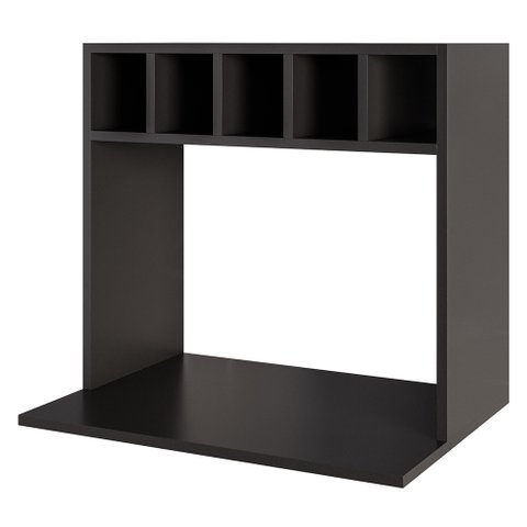 Suporte Micro-ondas Forno Armário Aéreo com Adega 60cm Lótus M24 Preto - Mpozenato