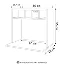 Ver imagem 4 de Suporte Micro-ondas Forno Armário Aéreo com Adega 60cm Lótus M24 Preto - Mpozenato
