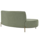 Ver mais imagens de Sofá Orgânico 02 Lugares 150cm Argos Pés Ouro Fosco Linho Verde - Nexta Casa