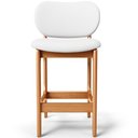 Ver imagem 5 de Banqueta Baixa Bar Cozinha Sala Jantar Fixa Betta L02 Imbuia Facto Branco - Lyam Decor Banqueta Baix