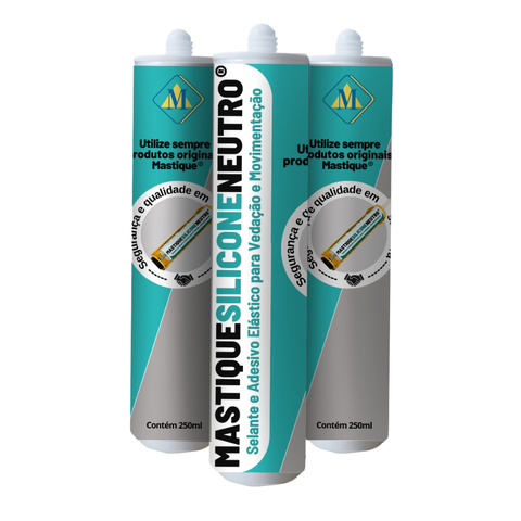 Mastique® Silicone Neutro Original (Kit 3 tubos)