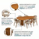 Ver imagem 5 de Conjunto Mesa de Jantar 6 Cadeiras 200cm Tampo Abstrato