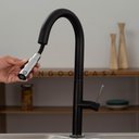 Ver imagem 2 de Torneira Para Cozinha Misturador Monocomando Pauini Pingoo.casa - Preto e Prata