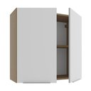 Ver imagem 5 de Armário Aéreo 70 cm 2 Portas Rustic/Branco Stella Madesa