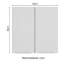 Ver imagem 3 de Armário Aéreo 70 cm 2 Portas Rustic/Branco Stella Madesa