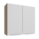 Ver imagem 2 de Armário Aéreo 70 cm 2 Portas Rustic/Branco Stella Madesa