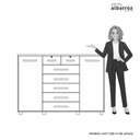 Ver imagem 5 de Gaveteiro Fontana 7 Gavetas com 2 Portas - Cinamomo - Albatroz