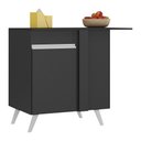 Ver imagem 1 de Balcão Cozinha de Canto 1 Porta Veneza Multimóveis Mp3743.898 Preto/branco