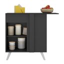 Ver imagem 4 de Balcão Cozinha de Canto 1 Porta Veneza Multimóveis Mp3743.898 Preto/branco