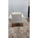 Ver imagem 4 de Kit 02 Poltrona Decorativa Opala + 02 Puff Redondo Suede Bege- Pandora Decor