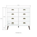 Ver imagem 3 de Cômoda para Quarto 8 Gavetas 87x90 cm Lisboa Cor Branco Casamia
