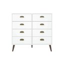 Ver imagem 6 de Cômoda para Quarto 8 Gavetas 87x90 cm Lisboa Cor Branco Casamia