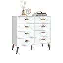Ver imagem 5 de Cômoda para Quarto 8 Gavetas 87x90 cm Lisboa Cor Branco Casamia