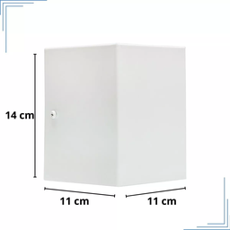 Arandela 1 Foco Externa Led Parede Muro Bivolt- Branca - 3