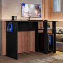 Ver imagem 2 de Mesa Computador Gamer 108 Cm Slim com Suporte - Ssx Multicoisas