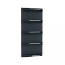 Ver imagem 1 de Kit 5 Bandejas para Gondola Canto 202 Fit 40/60 Preto Pe Cinza