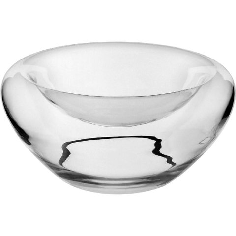 Vaso Centro Mesa Decorativo Enfeite Parede Dupla Home&co Redondo Borossilicato 17x40x40cm Transparen