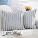 Ver imagem 1 de Capa P/ Almofada Pelucia Wave Soft 40 X 40 Cm - Cinza Prata