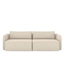 Ver imagem 2 de Sofá Living Sala de Estar Abel 240cm Bipartido Pés de Madeira Veludo Bege Claro G33 - Gran Belo