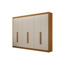 Ver imagem 1 de Guarda Roupa Diamante Gold 6 Portas 6 Gavetas S/epelho Leifer Cinamomo/off White