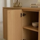 Ver imagem 2 de Buffet Aparador 4 Portas Moderno 120cm Carvalho Dian