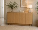 Ver imagem 3 de Buffet Aparador 4 Portas Moderno 120cm Carvalho Dian