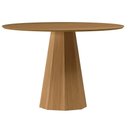 Ver imagem 1 de Mesa de Jantar 4 Lugares Redonda 117cm Base Cone Tampo MDF Erimon N01 Ypê - Lyam Decor