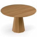 Ver imagem 4 de Mesa de Jantar 4 Lugares Redonda 117cm Base Cone Tampo MDF Erimon N01 Ypê - Lyam Decor