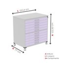 Ver imagem 3 de Mapoteca 10 Gavetas Map10 120,4cm X 122,3cm Aço