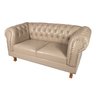 Namoradeira Chesterfield Duque Corano Bege/ Sala de Estar, Escritório, Salão, Decoração, Consultório - 2