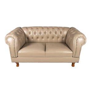 Namoradeira Chesterfield Duque Corano Bege/ Sala de Estar, Escritório, Salão, Decoração, Consultório