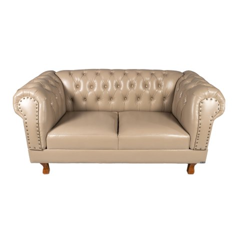 Namoradeira Chesterfield Duque Corano Bege/ Sala de Estar, Escritório, Salão, Decoração, Consultório