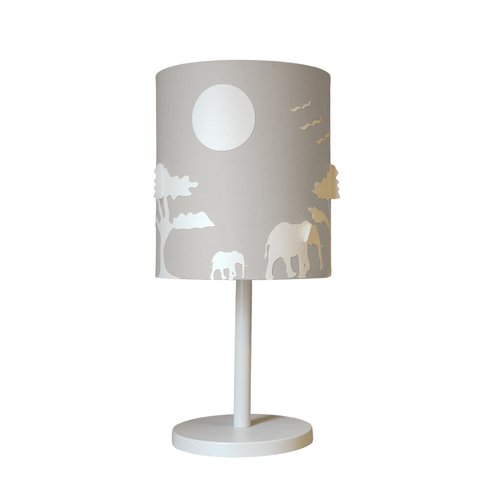 Abajur Safari Savana Cúpula 20x42: Cinza