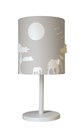 Ver imagem 1 de Abajur Safari Savana Cúpula 20x42: Cinza