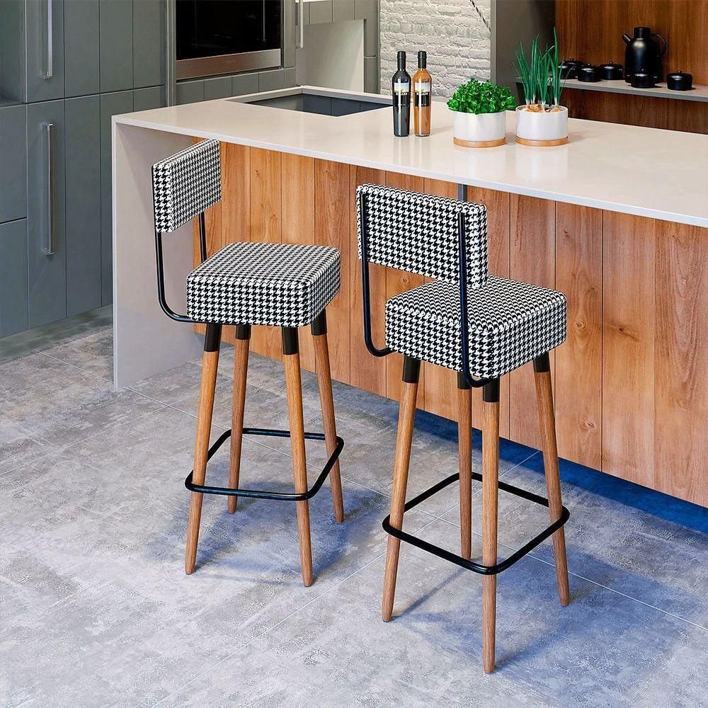 Kit 2 Banquetas Barcelona Cor Cardan - Speciale Home Cardan | MadeiraMadeira