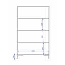 Ver imagem 6 de Estante Cristaleira Alta 2 Portas de Vidro 3 Prateleiras