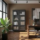 Ver imagem 1 de Estante Cristaleira Alta 2 Portas de Vidro 3 Prateleiras