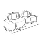 Ver imagem 5 de Sofá 2 Lugares Orgânico com Chaise e 1 Módulo Central Berlim Bouclê K01 - D'Rossi