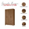 Guarda Roupa Solteiro Chile 4 Portas Carvalho - Moval - 4