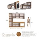 Ver imagem 4 de Cozinha Modulada 6 Peças 2 Gavetas Ripadas 260cm com Rodapé Tampo e Balcão Forno 100% BP Organic Mar