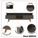 Ver imagem 2 de Rack para Tv até 70 Polegadas 2 Gavetas Grécia 180cm