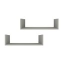 Ver imagem 1 de Kit 2 Prateleiras U Decorativas Multiuso em Mdf Plancasa:off White
