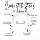 Ver imagem 5 de Kit 2 Prateleiras U Decorativas Multiuso em Mdf Plancasa:off White