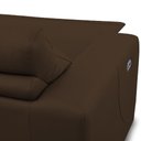 Ver imagem 5 de Sofá 3 Lugares Rettrátil Reclinável Elétrico 224cm Mazi L06 Couro Marrom - Lyam Decor