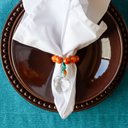 Ver imagem 2 de Kit Jogo Americano 4 Lugares Mesa Posta Turquesa 52x36cm