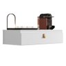 Penteadeira Suspensa Multiuso Console com Puxador em Corino - Branco - 4