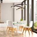 Ver imagem 5 de Pendente Lustre Led Moderno 3 Aros Arcos Anéis Atenas 20 40 60cm 55w 6500k Bivolt Pronto para Instal