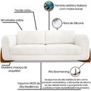 Ver imagem 7 de Sofa Jolie 3 Lugares 200cm Pes Boomerang Linho Boucle 3300 Ezz 3300